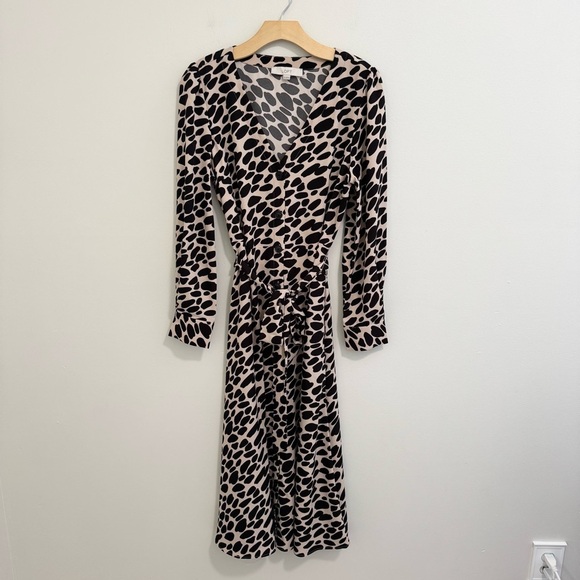Loft Animal Print Midi Dress - Picture 2 of 6